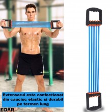 Extensor Cu 5 Corzi EDAR, Pentru Fitness, Antebrat, Brate, Piept, Biceps, Consolidarea musculaturii, Antrenamente, Cauciuc, A...