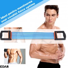 Extensor Cu 5 Corzi EDAR, Pentru Fitness, Antebrat, Brate, Piept, Biceps, Consolidarea musculaturii, Antrenamente, Cauciuc, A...