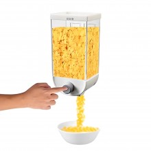 Dozator Cereale 1L/Kg EDAR, Rezistent, Recipient Depozitare Cereale, Dispenser Modern Pentru Bucatarie, Usor de Folosit, Alb