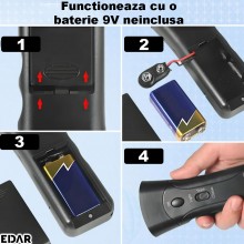 Aparat cu Ultrasunete Anti Caini Agresivi EDAR, Portabil, cu Functie de Dresaj si Lanterna LED, Raza 10m Aparat cu Ultrasunete Anti Caini Agresivi EDAR, Portabil, cu Functie de Dresaj si Lanterna LED, Raza 10m
