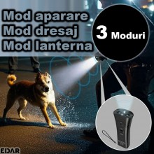 Aparat cu Ultrasunete Anti Caini Agresivi EDAR, Portabil, cu Functie de Dresaj si Lanterna LED, Raza 10m Aparat cu Ultrasunete Anti Caini Agresivi EDAR, Portabil, cu Functie de Dresaj si Lanterna LED, Raza 10m