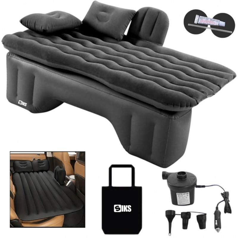 Saltea Auto Gonflabila SIKS Pentru Bancheta, 2 Perne Incluse Si Pompa, Negru Saltea Auto Gonflabila SIKS Pentru Bancheta, 2 Perne Incluse Si Pompa, Negru