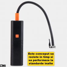 Compresor Auto Portabil SIKS, Cu Functie Manometru Inclusa, Pompa Ideala Pentru Roti Masina, Bicicleta, Motocicleta, Minge, A...