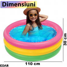 Mini Piscina Gonflabila EDAR Pentru Copii, Pentru Interior/Exterior, Mini Bazin Gonflabil, Usor De Umflat/Dezumflat/Depozitat... Mini Piscina Gonflabila EDAR Pentru Copii, Pentru Interior/Exterior, Mini Bazin Gonflabil, Usor De Umflat/Dezumflat/Depozitat...