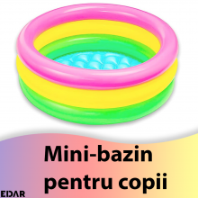 Mini Piscina Gonflabila EDAR Pentru Copii, Pentru Interior/Exterior, Mini Bazin Gonflabil, Usor De Umflat/Dezumflat/Depozitat...