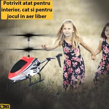 Elicopter SIKS Cu Telecomanda Pentru Copii, Cu Giroscop Incorporat, Carcasa De Metal, Lumina Led, Rezistent La Cazaturi, Idea... Elicopter SIKS Cu Telecomanda Pentru Copii, Cu Giroscop Incorporat, Carcasa De Metal, Lumina Led, Rezistent La Cazaturi, Idea...