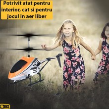 Elicopter SIKS Cu Telecomanda Pentru Copii, Cu Giroscop Incorporat, Carcasa De Metal, Lumina Led, Rezistent La Cazaturi, Idea... Elicopter SIKS Cu Telecomanda Pentru Copii, Cu Giroscop Incorporat, Carcasa De Metal, Lumina Led, Rezistent La Cazaturi, Idea...
