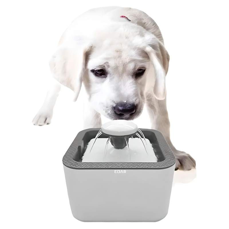 Dispenser Automat De Apa Pentru Pisici Si Caini EDAR, Tip Fantana, Filtrare Si Purificare, Ultra-Silentios, 3 Trepte, Cu Adap...