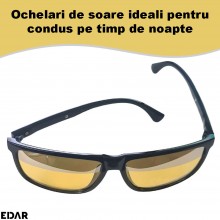 Ochelari Polarizati de Condus Ziua EDAR, Model M30, Lentile Galbene Cu Efect de Oglinda + Toc Inclus