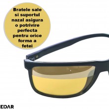 Ochelari Polarizati de Condus Ziua EDAR, Model M30, Lentile Galbene Cu Efect de Oglinda + Toc Inclus Ochelari Polarizati de Condus Ziua EDAR, Model M30, Lentile Galbene Cu Efect de Oglinda + Toc Inclus