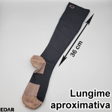 Sosete Compresive EDAR Fara Fermoar, Marimea L/XL, Pentru Circulatie, Barbati Sau Femei, Negre