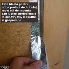 Banda Aluminiu Autoadeziva EDAR, Pentru Izolatii si Reparatii, Rezistenta la Umiditate si Temperatura, Uz General, Dimensiuni... Banda Aluminiu Autoadeziva EDAR, Pentru Izolatii si Reparatii, Rezistenta la Umiditate si Temperatura, Uz General, Dimensiuni...