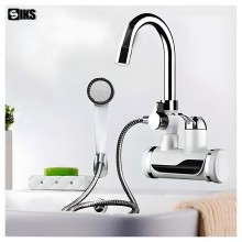 Robinet electric SIKS® cu furtun si para de dus pentru incalzit apa, afisaj LCD al temperaturii, montare pe perete Robinet electric SIKS® cu furtun si para de dus pentru incalzit apa, afisaj LCD al temperaturii, montare pe perete