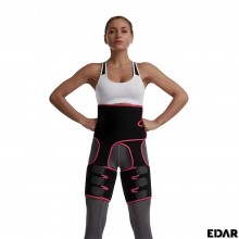 Banda ajustabila EDAR 3 in 1 pentru modelarea taliei, neopren, XL, Negru/Roz Banda ajustabila EDAR 3 in 1 pentru modelarea taliei, neopren, XL, Negru/Roz