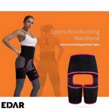 Banda ajustabila EDAR 3 in 1 pentru modelarea taliei, neopren, XL, Negru/Roz Banda ajustabila EDAR 3 in 1 pentru modelarea taliei, neopren, XL, Negru/Roz