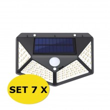 Set 7x Lampa Solara EDAR, Cu 100 De Leduri, Exterior, IPX6, Senzor De Miscare