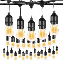 Ghirlanda Luminoasa Terasa SIKS Decorativa Cu Becuri De Interior/Exterior/Gradina, cu Alimentare la Priza, Pendule LED, 30 Me...