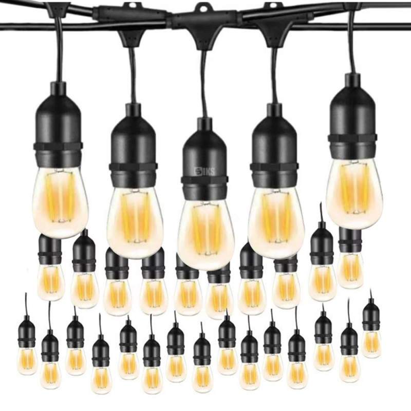 Ghirlanda Luminoasa Terasa SIKS Decorativa Cu Becuri De Interior/Exterior/Gradina, cu Alimentare la Priza, Pendule LED, 30 Me... Ghirlanda Luminoasa Terasa SIKS Decorativa Cu Becuri De Interior/Exterior/Gradina, cu Alimentare la Priza, Pendule LED, 30 Me...