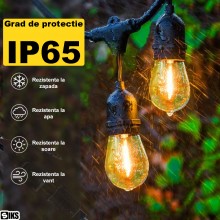 Ghirlanda Luminoasa Terasa SIKS Decorativa Cu Becuri De Interior/Exterior/Gradina, cu Alimentare la Priza, Pendule LED, 30 Me... Ghirlanda Luminoasa Terasa SIKS Decorativa Cu Becuri De Interior/Exterior/Gradina, cu Alimentare la Priza, Pendule LED, 30 Me...