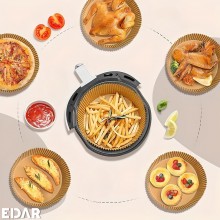 Hartie EDAR De Copt Pentru Fripteuza Cu Aer Cald, Tavi AirFryer De Unica Folosinta, Material Non Toxic, Din Hartie, Rezistent...
