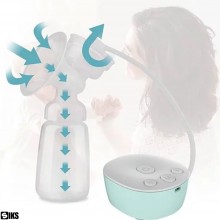 Pompa De San Electrica Dubla SIKS, 2 Biberoane 150ml, Portabila, 2 Moduri, 9 Trepte Intensitate, Functie Masaj Stimulare Lact...