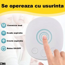 Pompa De San Electrica Dubla SIKS, 2 Biberoane 150ml, Portabila, 2 Moduri, 9 Trepte Intensitate, Functie Masaj Stimulare Lact... Pompa De San Electrica Dubla SIKS, 2 Biberoane 150ml, Portabila, 2 Moduri, 9 Trepte Intensitate, Functie Masaj Stimulare Lact...