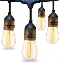 Instalatie LED EDAR Tip Ghirlanda Interior/Exterior/Gradina/Terasa, Becuri Tip Bulb, Lumina Calda, Interconectabila, 2W, Temp... Instalatie LED EDAR Tip Ghirlanda Interior/Exterior/Gradina/Terasa, Becuri Tip Bulb, Lumina Calda, Interconectabila, 2W, Temp...