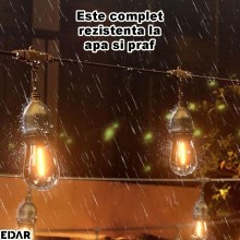 Instalatie LED EDAR Tip Ghirlanda Interior/Exterior/Gradina/Terasa, Becuri Tip Bulb, Lumina Calda, Interconectabila, 2W, Temp... Instalatie LED EDAR Tip Ghirlanda Interior/Exterior/Gradina/Terasa, Becuri Tip Bulb, Lumina Calda, Interconectabila, 2W, Temp...