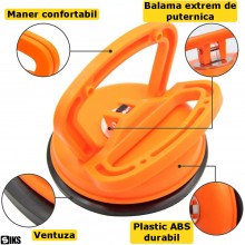 Ventuza Cu Maner SIKS, Pentru Ridicarea Si Transportul Sticlei, A Materialelor Cu Suprafete Netede, Faianta, Gresie, Ideal Pe... Ventuza Cu Maner SIKS, Pentru Ridicarea Si Transportul Sticlei, A Materialelor Cu Suprafete Netede, Faianta, Gresie, Ideal Pe...