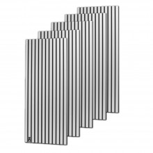 Set Tapet 3D Autoadeziv SIKS, 5 Bucati, 60x30 cm/buc, Model Riflaj In Relief, Aspect Lemn, Design Modern, Rezistent La Apa, U...