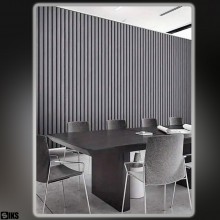 Set Tapet 3D Autoadeziv SIKS, 5 Bucati, 60x30 cm/buc, Model Riflaj In Relief, Aspect Lemn, Design Modern, Rezistent La Apa, U...
