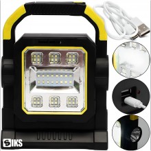 Lanterna Portabila SIKS Led Multifunctionala Cu Lampa Solara, Incarcare Solara Sau USB, 2 Zone De Lumina, 42 Leduri, Lanterna...