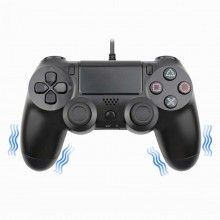 Controler cu fir EDAR® pentru PS4, cu difuzor incorporat, negru