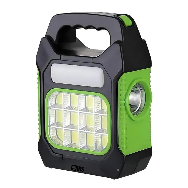 Lanterna Portabila Led Multifunctionala Cu Lampa Solara SIKS, Incarcare Solara Sau Usb, 3 Zone De Lumina, 68 Leduri, Lanterna...