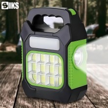 Lanterna Portabila Led Multifunctionala Cu Lampa Solara SIKS, Incarcare Solara Sau Usb, 3 Zone De Lumina, 68 Leduri, Lanterna...