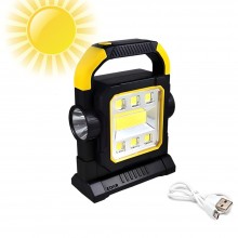 Lanterna LED EDAR, Portabila Multifunctionala, Dotata Cu Panou Solar, Incarcare Prin Energie Solara Sau USB, 2 Moduri De Ilum...
