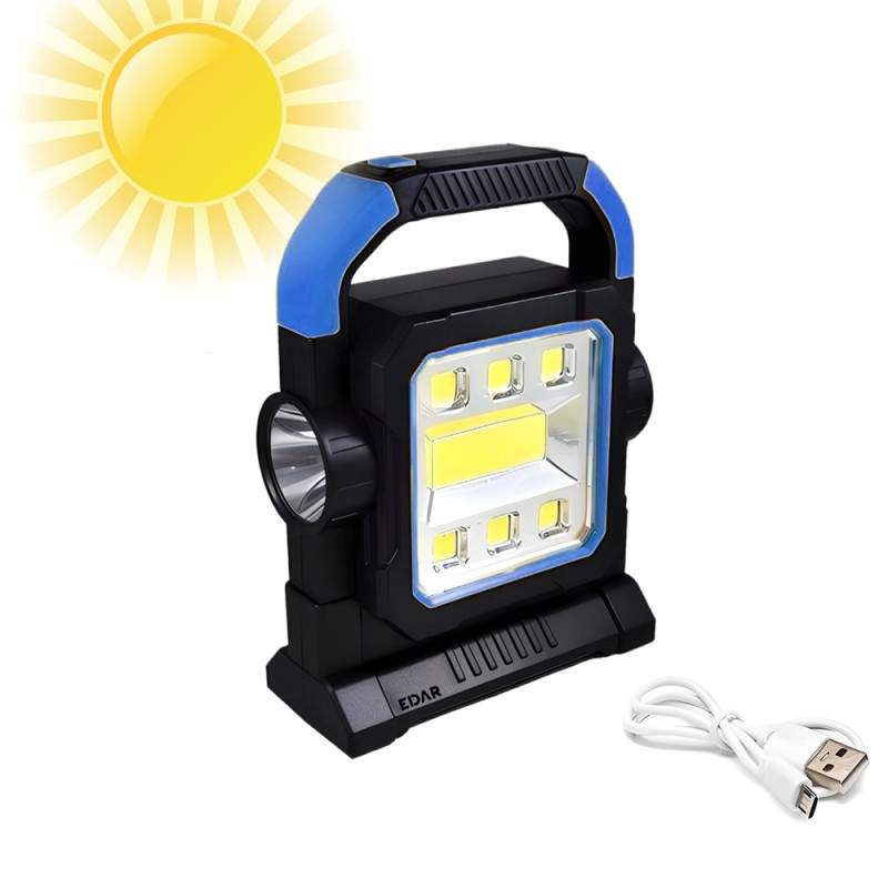 Lanterna LED EDAR, Portabila Multifunctionala, Dotata Cu Panou Solar, Incarcare Prin Energie Solara Sau USB, 2 Moduri De Ilum... Lanterna LED EDAR, Portabila Multifunctionala, Dotata Cu Panou Solar, Incarcare Prin Energie Solara Sau USB, 2 Moduri De Ilum...