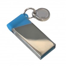 Memorie USB EDAR, Capacitate 4 GB, USB 3.0, Rezistent la Uzura, Gri Metalic / Albastru