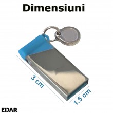 Memorie USB EDAR, Capacitate 4 GB, USB 3.0, Rezistent la Uzura, Gri Metalic / Albastru Memorie USB EDAR, Capacitate 4 GB, USB 3.0, Rezistent la Uzura, Gri Metalic / Albastru