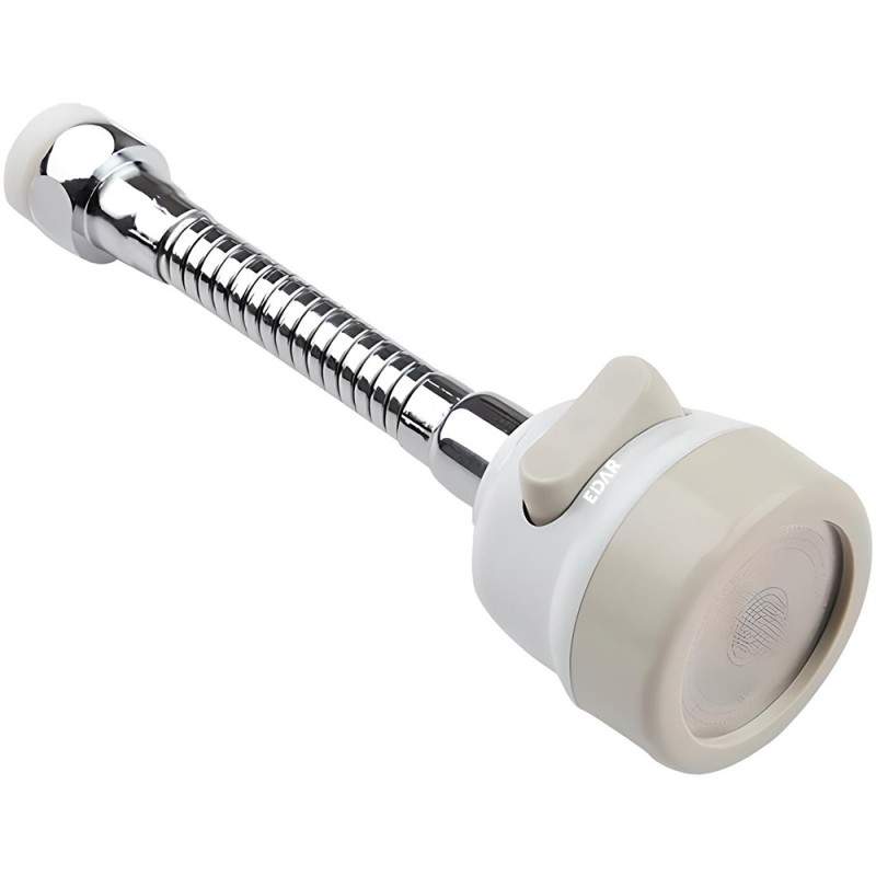 Racord Flexibil EDAR Pentru Robinet, Extensie Pentru Baterie Sanitara De Baie Sau Bucatarie, Cu 3 Tipuri De Jet De Apa, Rotir...