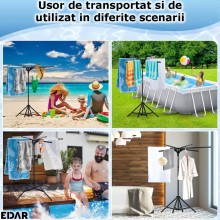 Uscator De Rufe Tip Umbrela EDAR, Vertical, Pliabil, Portabil, Ergonomic, Inaltime Reglabila 150 Cm, 6 Brate, Capacitate De U... Uscator De Rufe Tip Umbrela EDAR, Vertical, Pliabil, Portabil, Ergonomic, Inaltime Reglabila 150 Cm, 6 Brate, Capacitate De U...