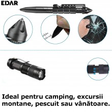Kit EDAR Supravietuire 12 In 1, Set Ideal pentru Pentru Camping, Vanatoare, Calatorii, Pescuit, Drumetii, Impermeabil, Rezist... Kit EDAR Supravietuire 12 In 1, Set Ideal pentru Pentru Camping, Vanatoare, Calatorii, Pescuit, Drumetii, Impermeabil, Rezist...