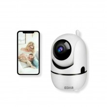 Camera De Supraveghere EDAR Smart Wi-Fi, Full HD, Rotire Automata, Control Prin Aplicatie, Alba