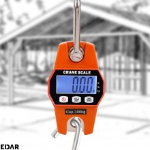 Cantar Digital Cu Carlig EDAR, Electronic, Suspendat, De Depozit, Afisaj LCD Luminos, Conversie Unitati, Functionare Pe Bater...