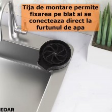Dispozitiv Curatare Pahare EDAR, Ideal Pentru Cani, Cesti, Biberoane, Pahare Cu Picior, Jet Presiune Apa, 5 Orificii Pulveriz... Dispozitiv Curatare Pahare EDAR, Ideal Pentru Cani, Cesti, Biberoane, Pahare Cu Picior, Jet Presiune Apa, 5 Orificii Pulveriz...