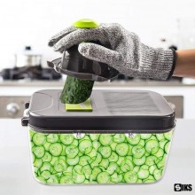 Razatoare Multifunctionala SIKS Pentru Legume Si Fructe, Manuala, Lame Din Otel Inoxidabil, Multiple Accesorii Interschimbabi...