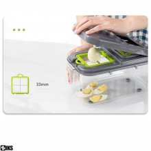 Razatoare Multifunctionala SIKS Pentru Legume Si Fructe, Manuala, Lame Din Otel Inoxidabil, Multiple Accesorii Interschimbabi... Razatoare Multifunctionala SIKS Pentru Legume Si Fructe, Manuala, Lame Din Otel Inoxidabil, Multiple Accesorii Interschimbabi...