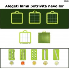Razatoare Multifunctionala Manuala EDAR, Multiple Accesorii, Lame Interschimbabile Pentru Radere, Maruntire, Separator Ou, Cu...