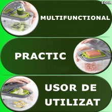 Razatoare Multifunctionala Manuala EDAR, Multiple Accesorii, Lame Interschimbabile Pentru Radere, Maruntire, Separator Ou, Cu...