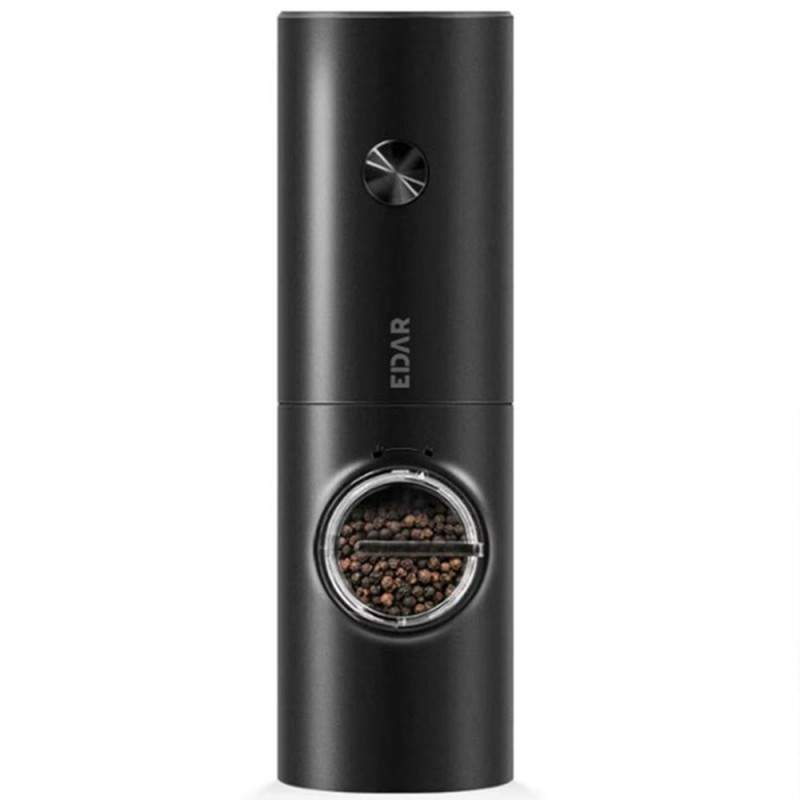 Rasnita Electrica Pentru Sare/Piper EDAR Cu Functionare Pe Baterii, Grad Macinare Reglabil, Led, Negru Rasnita Electrica Pentru Sare/Piper EDAR Cu Functionare Pe Baterii, Grad Macinare Reglabil, Led, Negru
